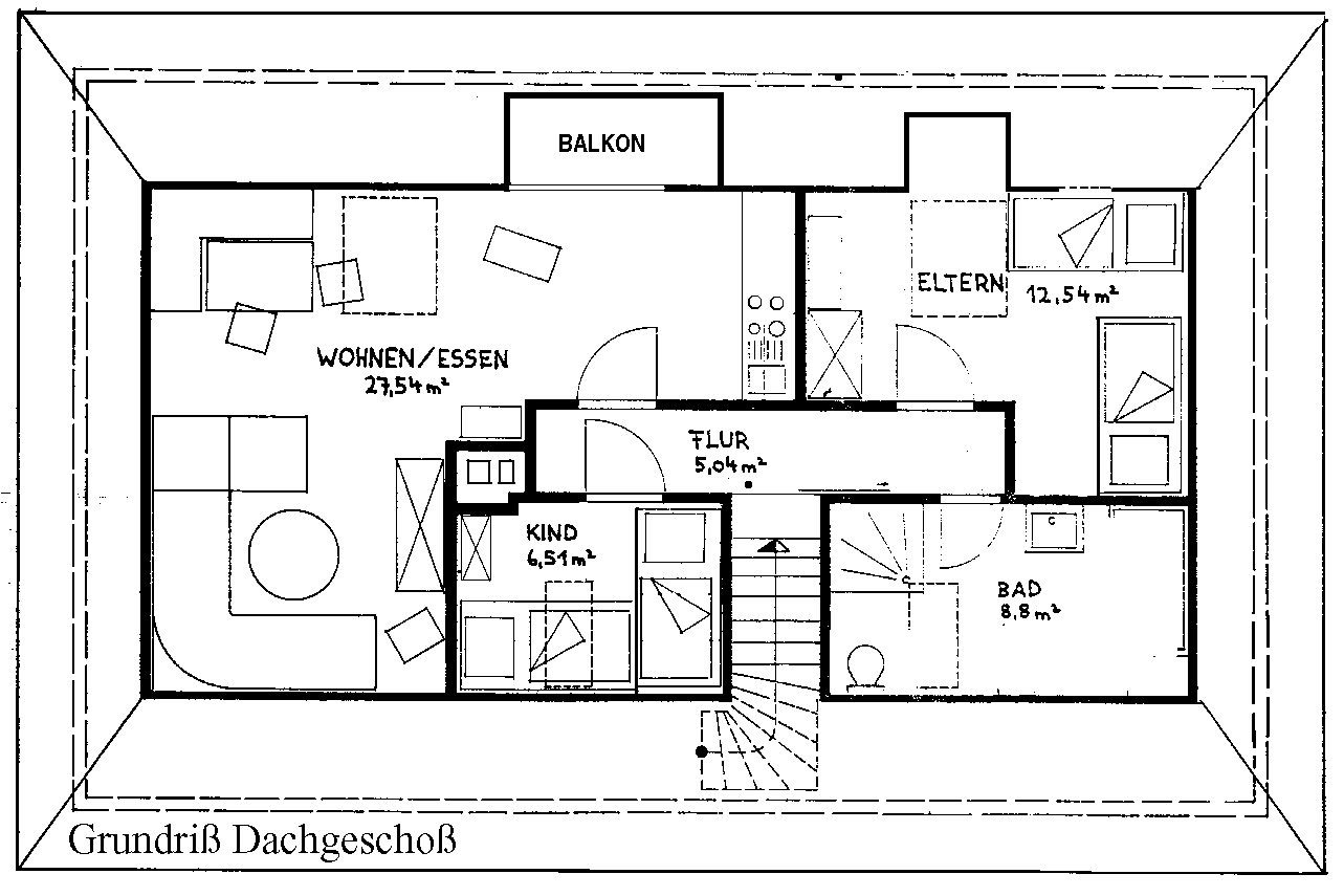 Grundriß der DG-Wohnung